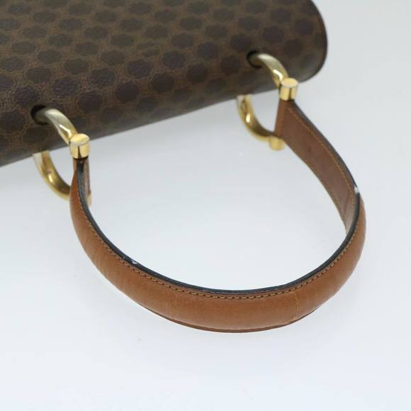 CELINE Macadam Canvas Hand Bag PVC Brown Auth 68360 - Picture 7 of 16